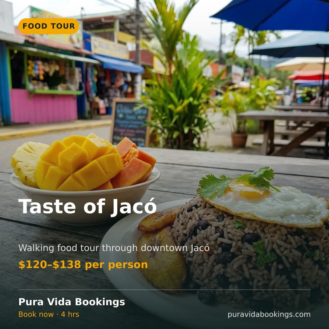 Taste of Jacó Food Tour — Facebook and Instagram post graphic
